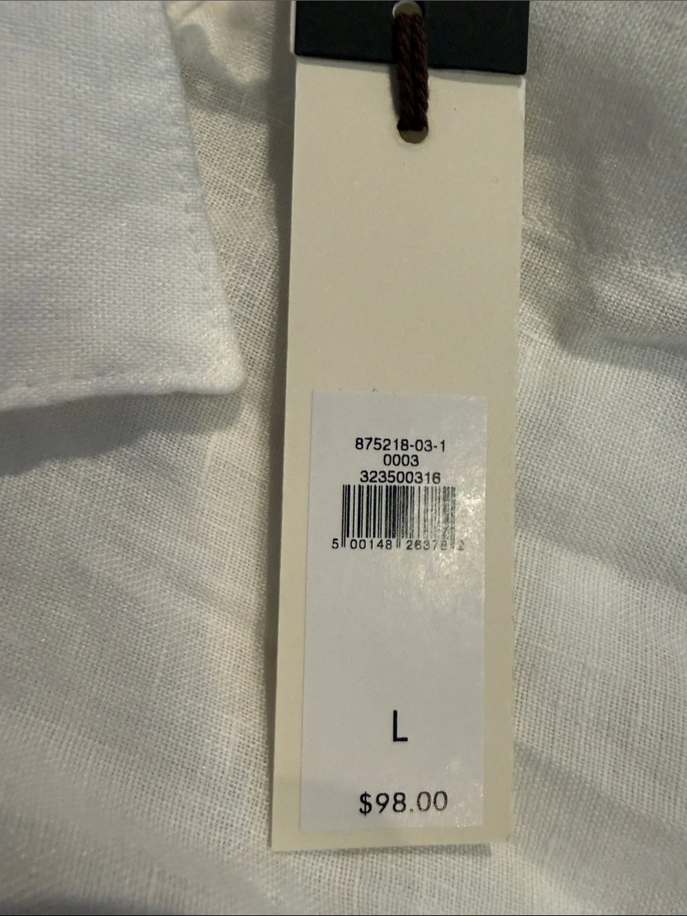 Banana Republic Men’s Linen Standard Fit Shirt. White
